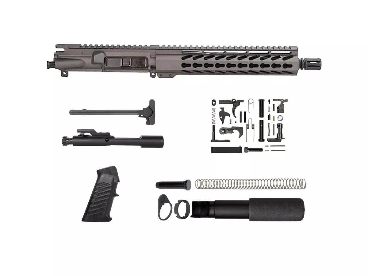 10.5″ .300 Blackout Tungsten Grey Pistol Kit 10″ Keymod