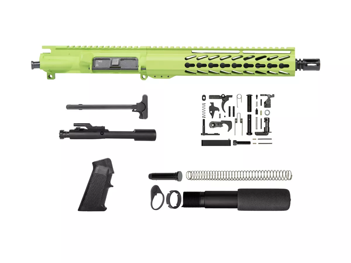 10.5″ 5.56 AR-15 Zombie Green Pistol Kit 10″ House Keymod