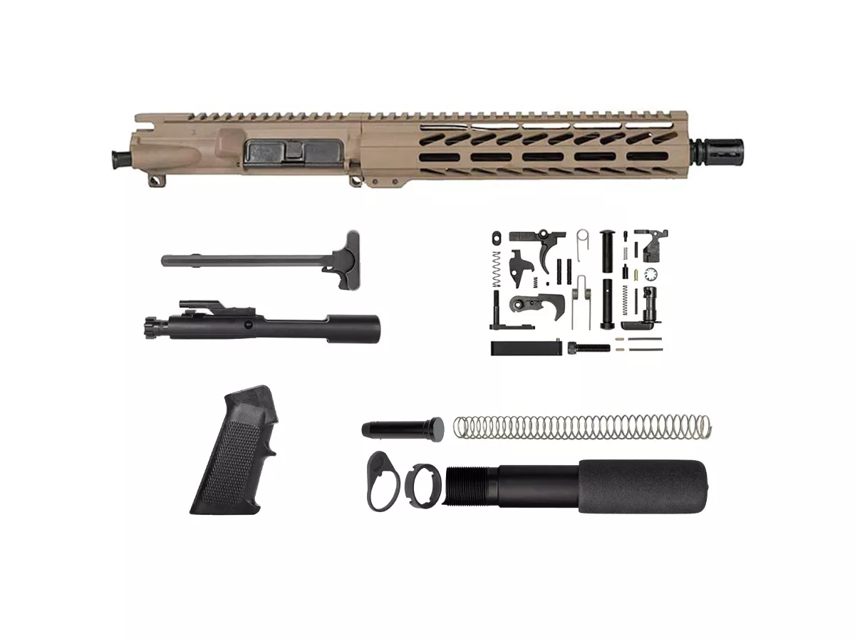 10.5″ 5.56 Flat Dark Earth Pistol Kit 10″ M-lok