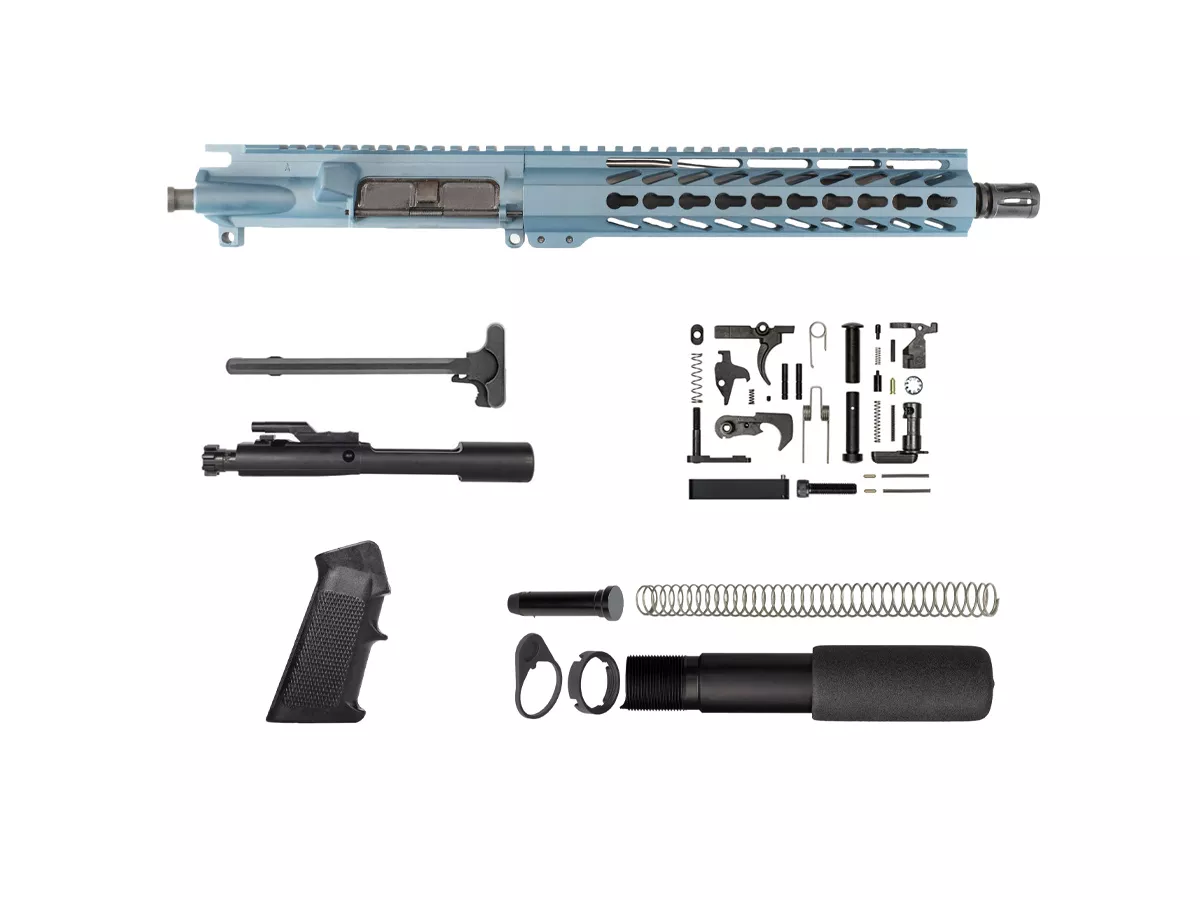 10.5″ 5.56 Titanium Blue Pistol Kit 10″ Keymod