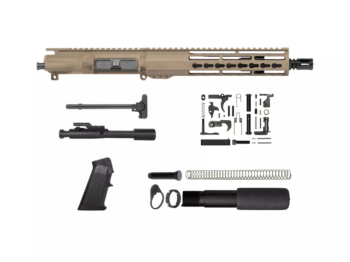 10.5″ 7.62×39 Flat Dark Earth Pistol Kit 10″ Riveted Keymod, No Lower