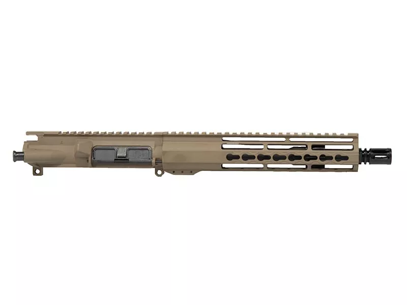 10.5″ AR-15 FDE Pistol Upper with 10″ Riveted Keymod