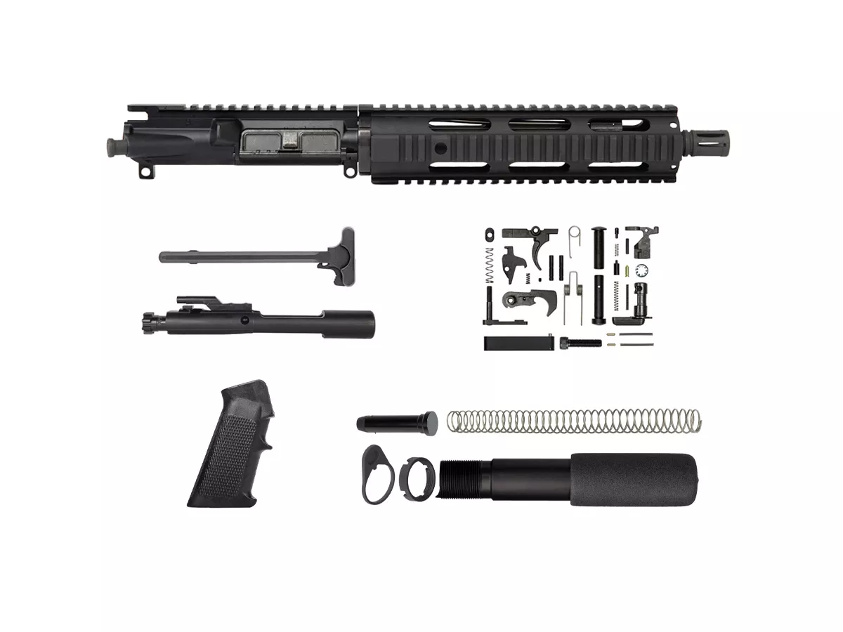 10.5 AR-15 Pistol Kit 10″ Quadrail Upper Assembled No 80% Lower