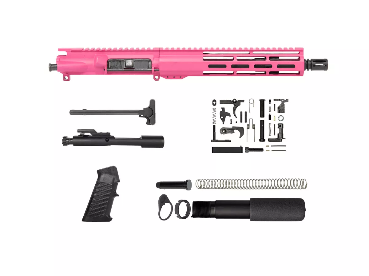 10.5″ AR-15 Pistol Kit 10″ Window M-lok – Pink