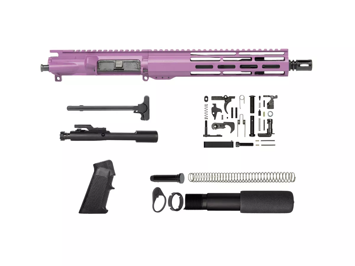 10.5″ AR-15 Pistol Kit 10″ Window M-lok – Purple