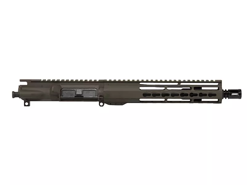 10.5″ OD Green AR-15 Pistol Upper 10″ Riveted Keymod