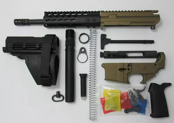 10.5″ Sig Brace 300 AAC Blackout Pistol Kit Upper Assembled with 80% Lower