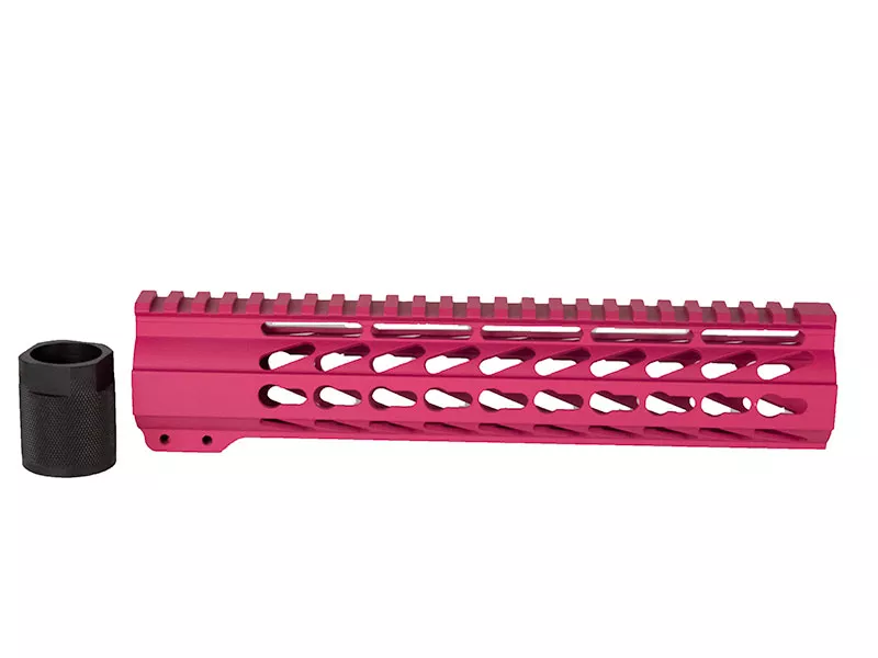 10″ AR-15 Slim Light Weight Keymod Handguard – Pink