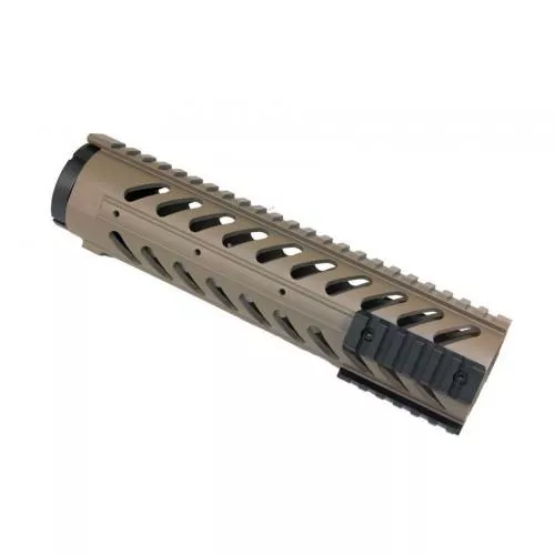 10″ Free Floating Handguard With Sectional Side/Bottom Rails Flat Dark Earth