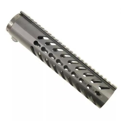 10″ Free Floating KeyMod Handguard With Sectional Side Bottom Rails