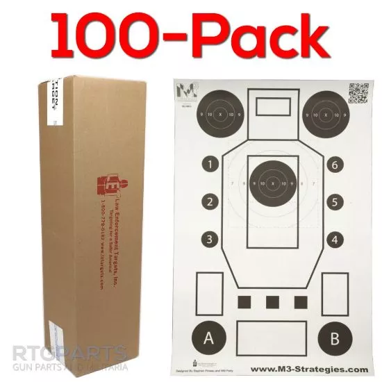 100-PACK OF M3 STRATEGIES MULTI-PURPOSE V3 TRAINING TARGET, 23x35", ACTION TARGET