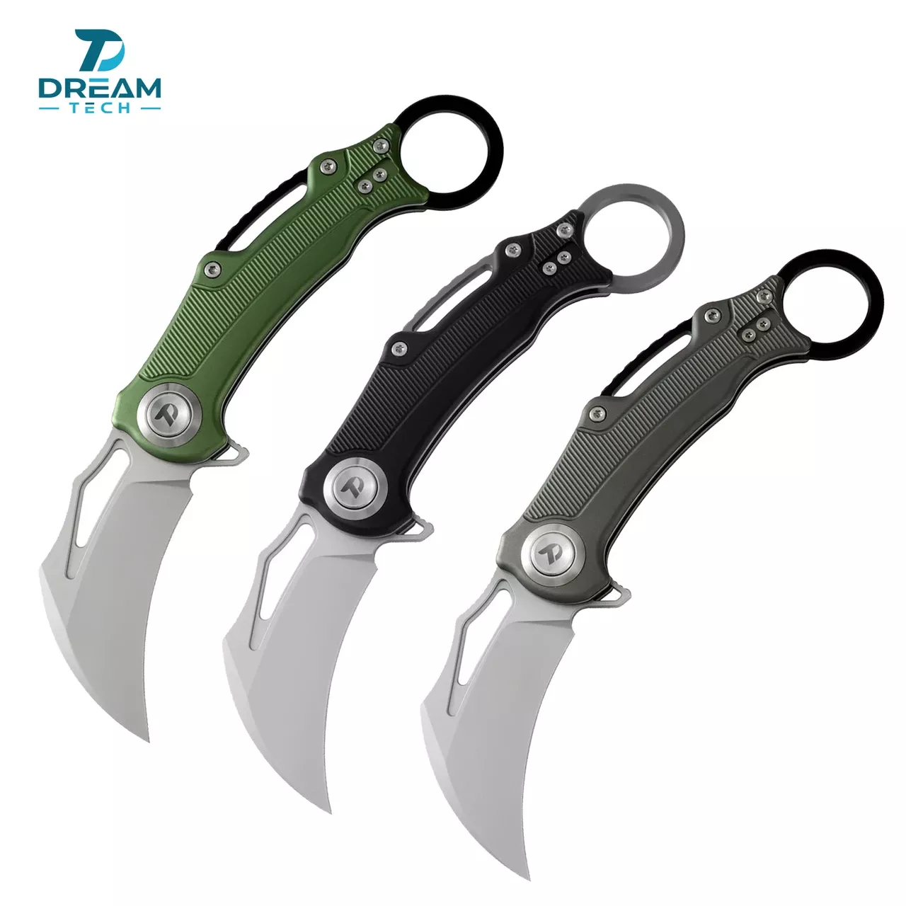 14C28N Pocket Knife With Aluminum Handle and Button Lock System D4221