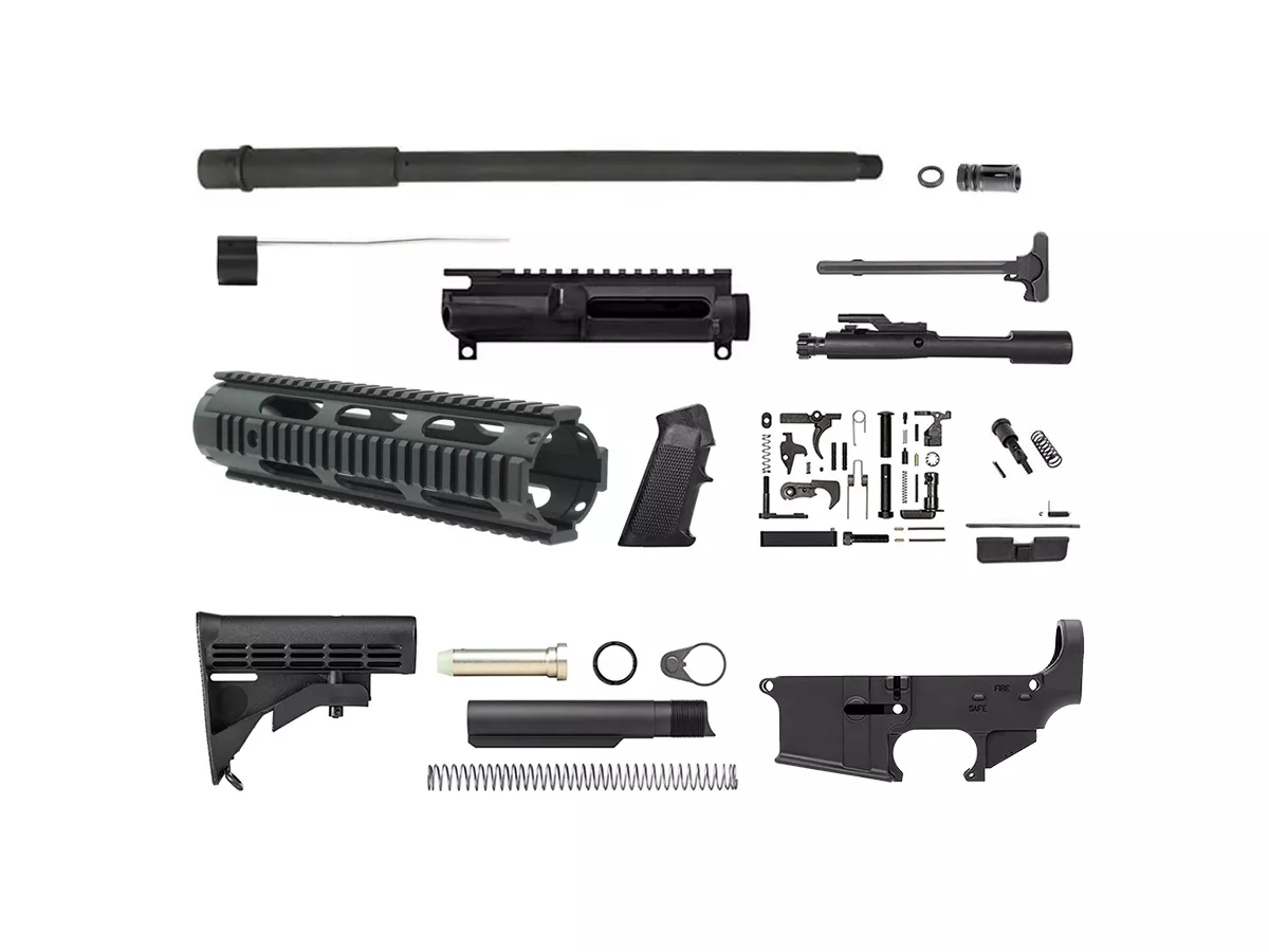 16″ 300 BLK Blackout Kit 10″ Quad Rail with 80% Lower