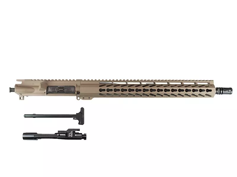 16″ 5.56 AR-15 Complete Upper – 15″ Keymod, 1:7 Twist, FDE – BCG & CH Included