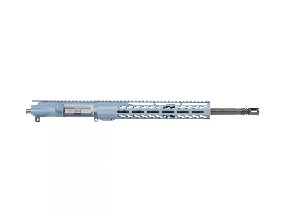 16″ 7.62×39 AR-47 Upper – 12″ M-LOK Handguard, Titanium Blue Cerakote