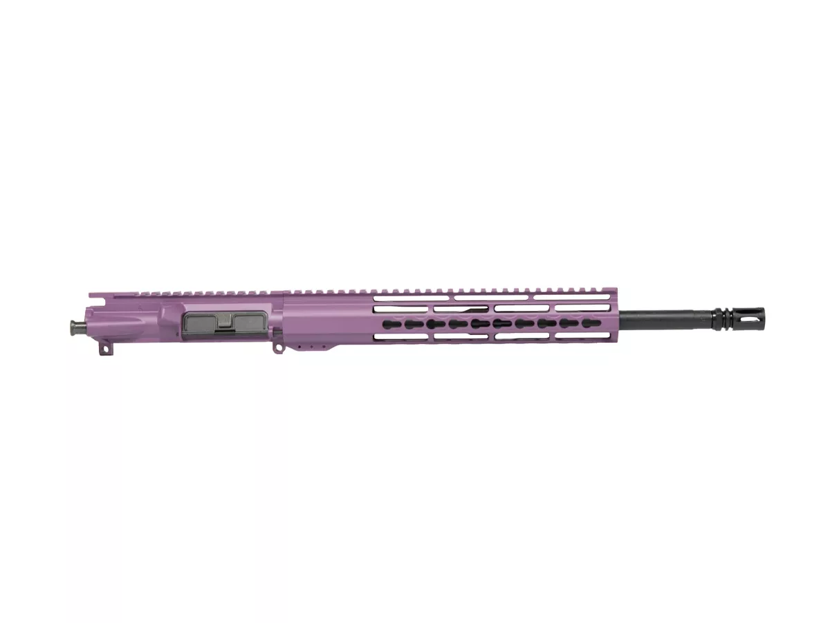 16” 9mm AR-15 Upper – Purple Cerakote – 12″ Riveted Keymod