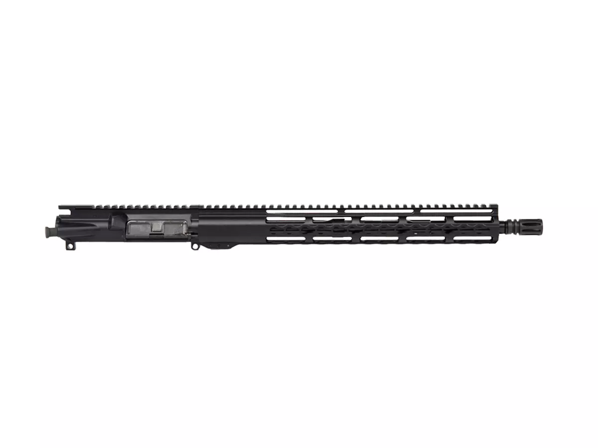 16” 9mm AR-9 Upper Assembly – Black Anodized – 15″ Riveted Keymod