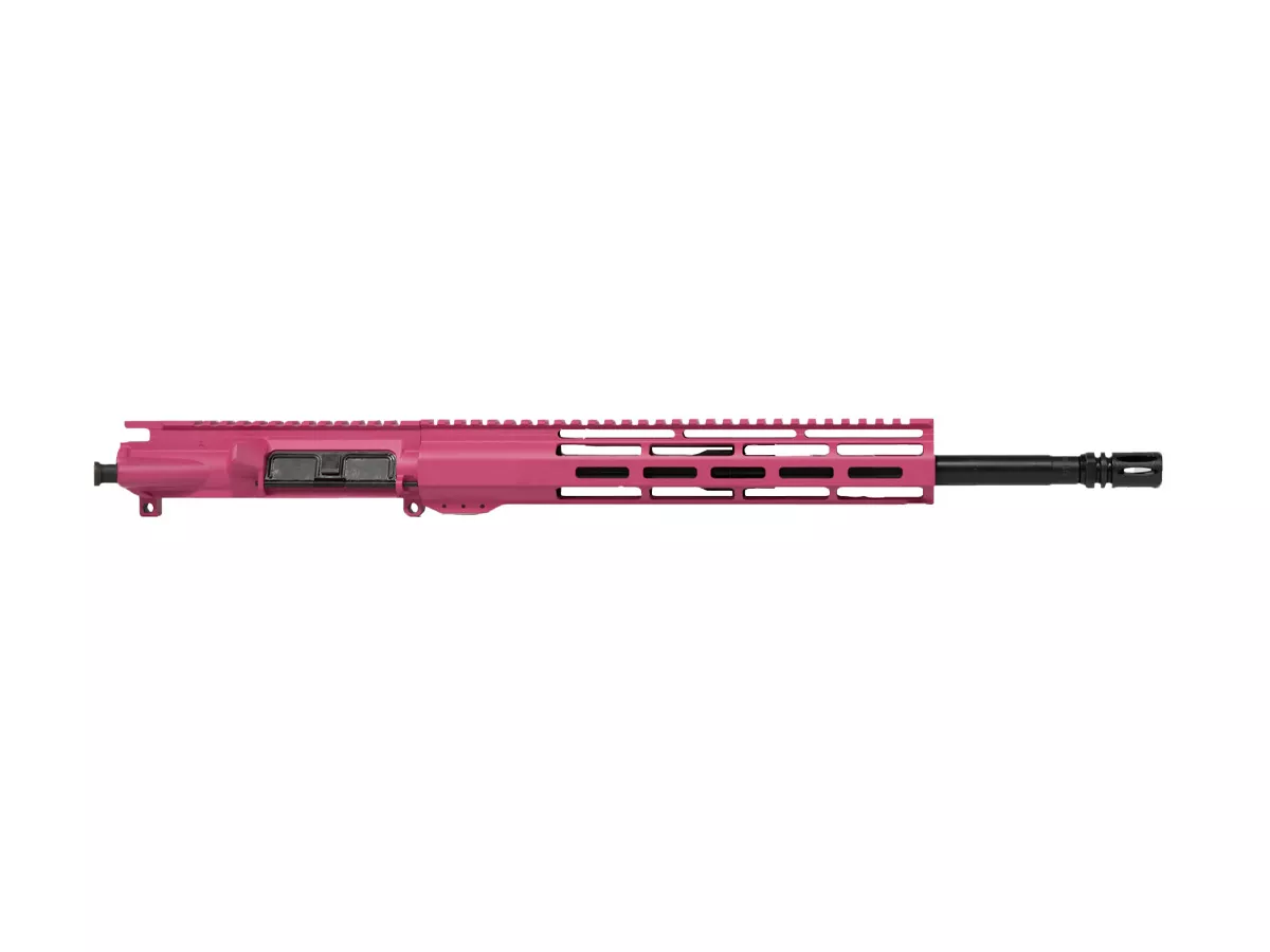 16” 9mm AR Upper – Pink Cerakote – 12″ Window M-Lok