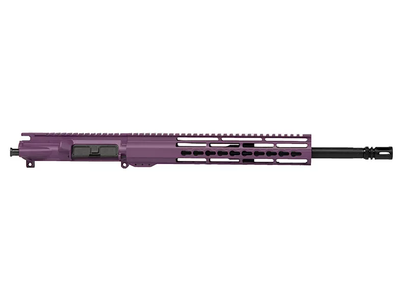 16″ AR-15 Purple Upper 12″ Riveted Keymod Handguard