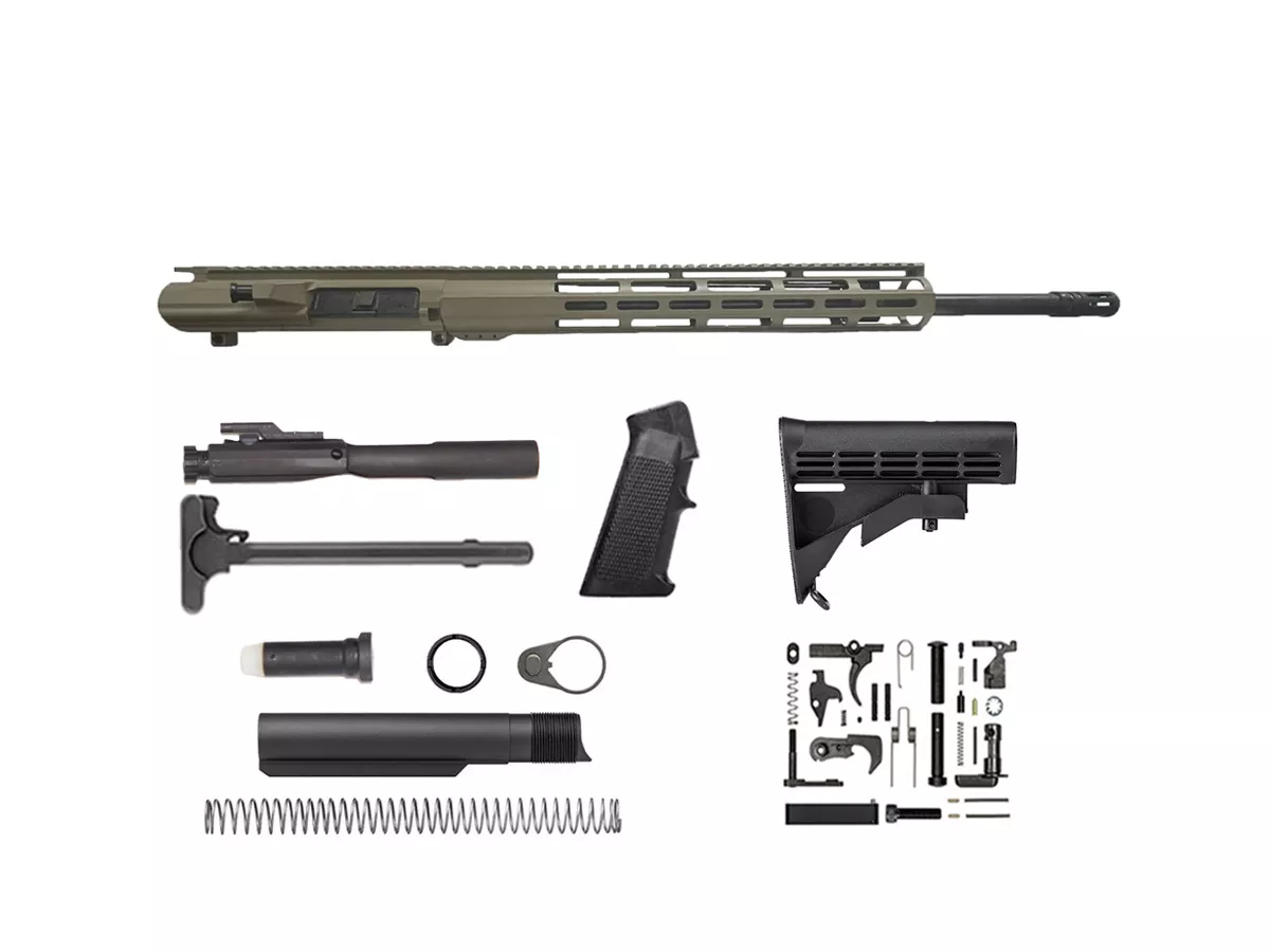 16″ Flat Dark Earth 308 Rifle Kit 12″ Window M-LOK Rail