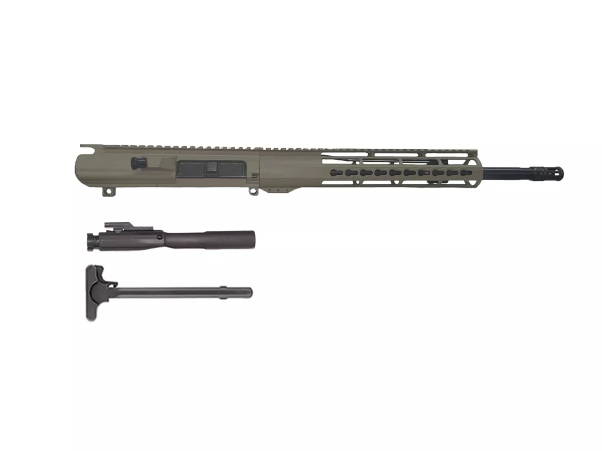16″ Flat Dark Earth 308 Upper 12″ Riveted Keymod Rail