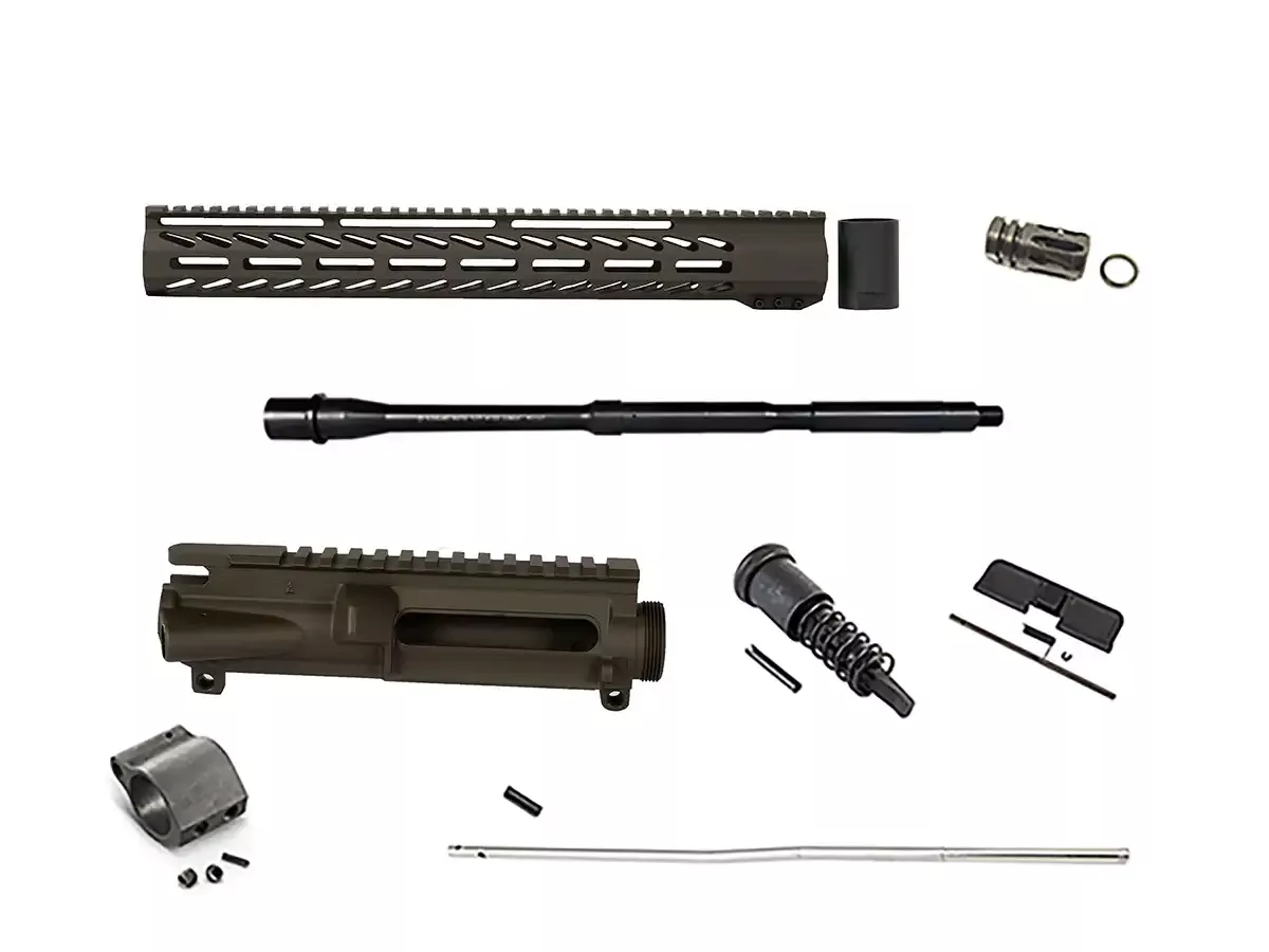 16″ OD Green Unassembled Upper Build Kit – 15″ M-lok