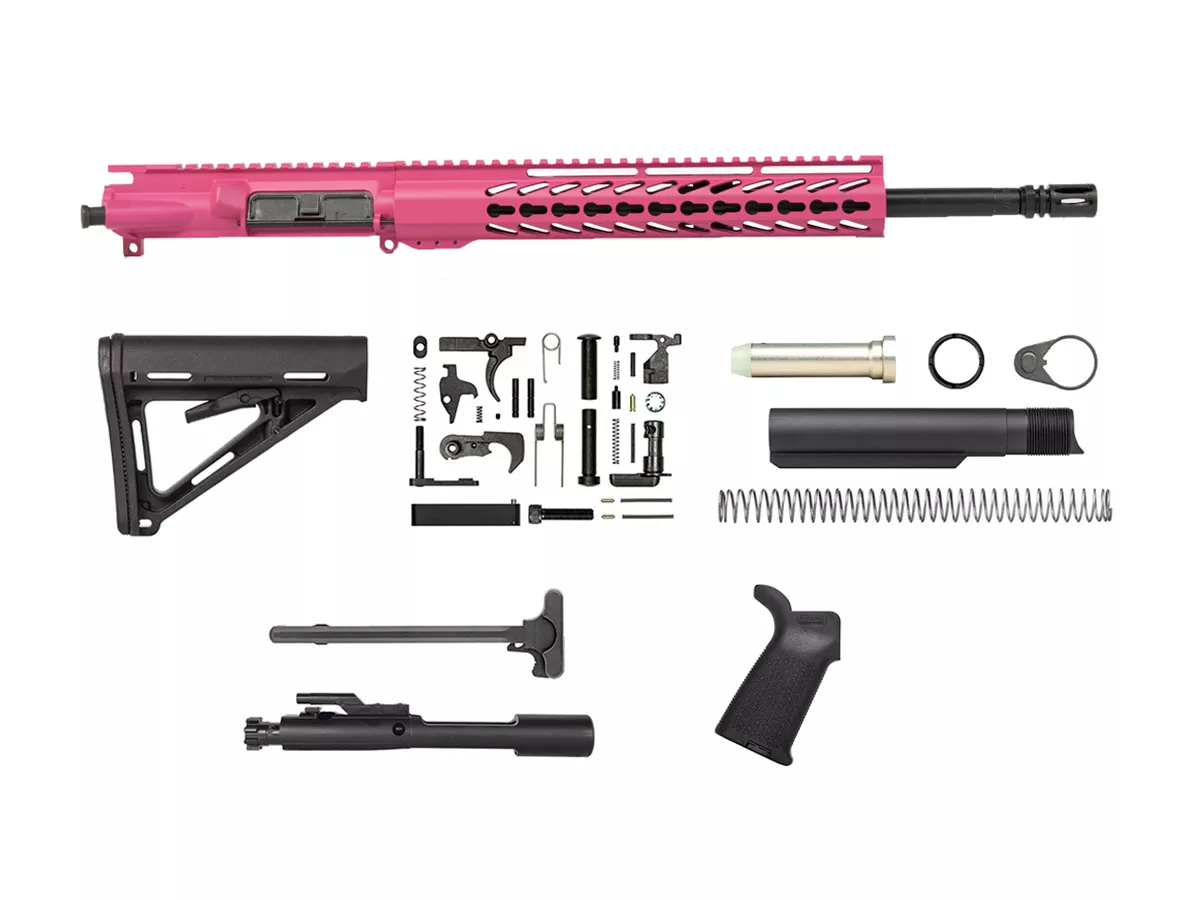 16″ Pink Rifle Kit 5.56 with 12″ House Keymod