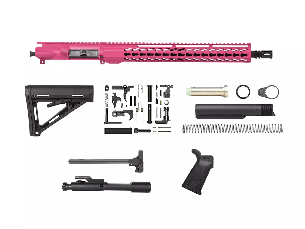 16″ Pink Rifle Kit 5.56 with 15″ House Keymod
