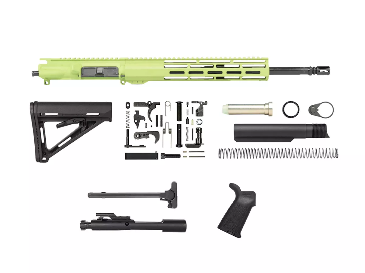 16″ Zombie Green AR 15 Kit with 12″ Window M-lok