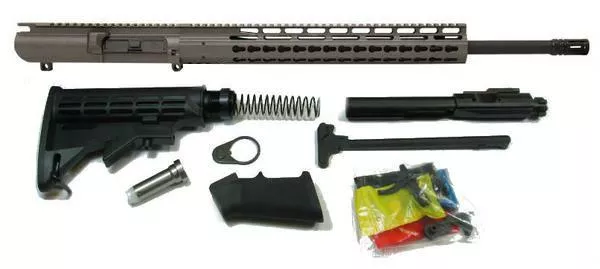 20″ Tungsten Grey 308 Rifle Kit 15″ Free Float Keymod Rail