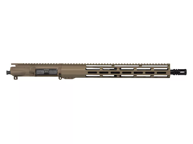 5.56 16″ FDE Upper slim 15″ Window M-Lok Rail