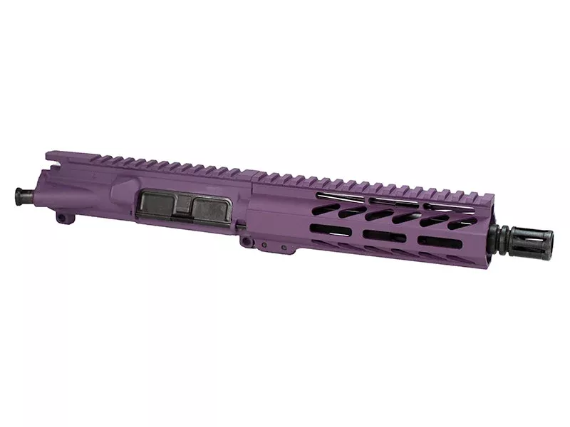7.5″ .300 Blackout Purple Pistol Upper 7 inch Slim M Lok Rail