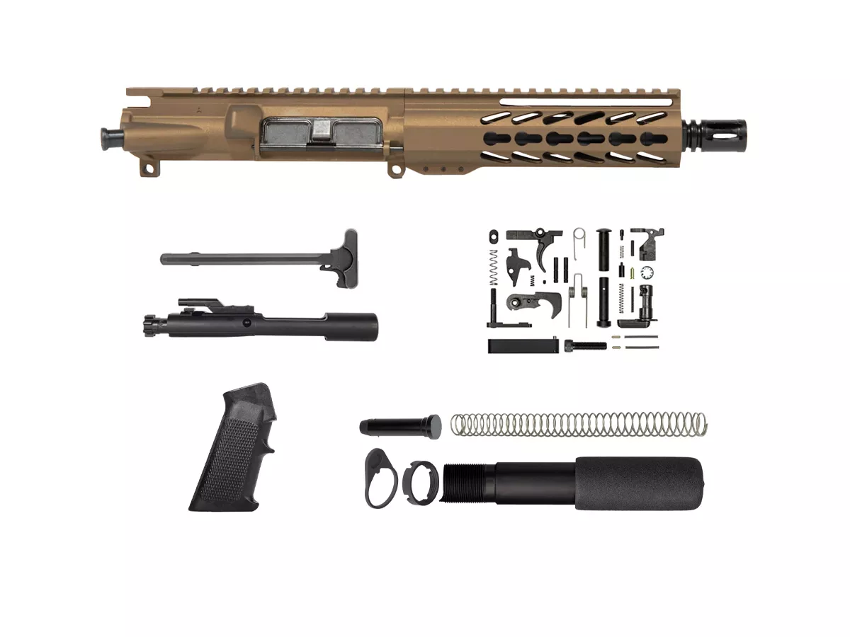 7.5″ 5.56 Burnt Bronze House Keymod Pistol Kit