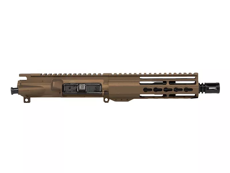 7.5″ AR-15 Pistol Upper 7 inch Riveted Keymod Rail – Burnt Bronze