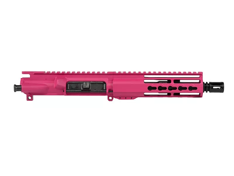 7.5″ Pink AR-15 Upper 7 inch Riveted Keymod Rail