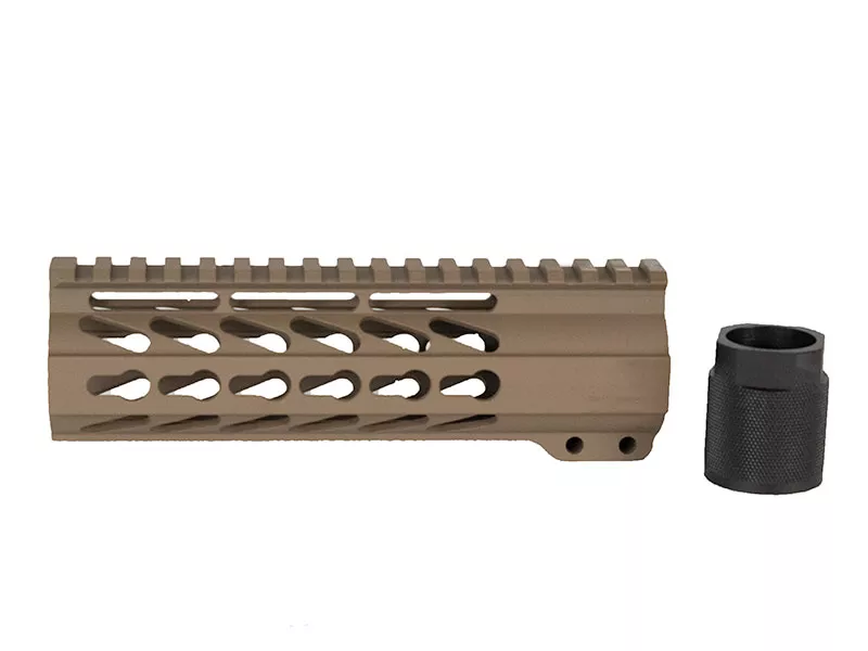 7″ Keymod Handguard Rail Free Float Light Weight Flat Dark Earth FDE