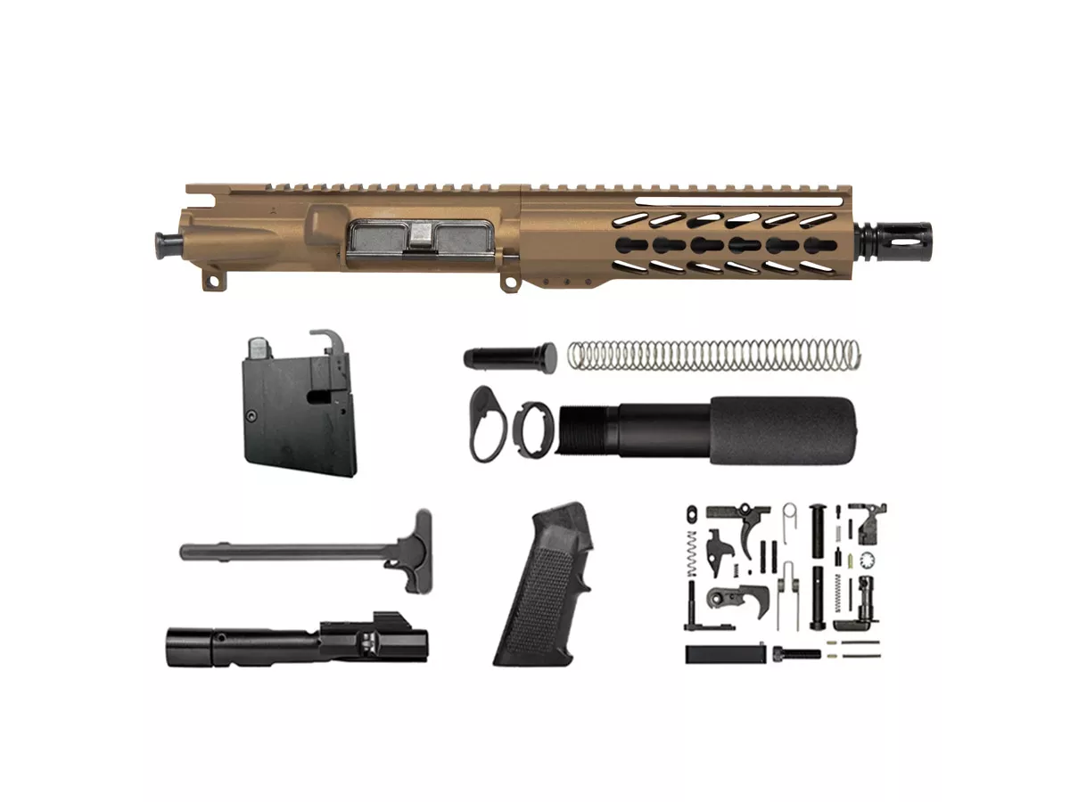 8.3″ AR-15 9mm Burnt Bronze Pistol Kit 7″ Keymod