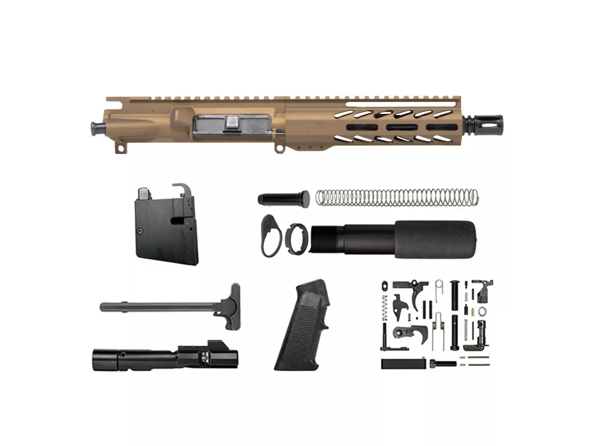 8.3″ AR-15 9mm Burnt Bronze Pistol Kit 7″ M-LOK