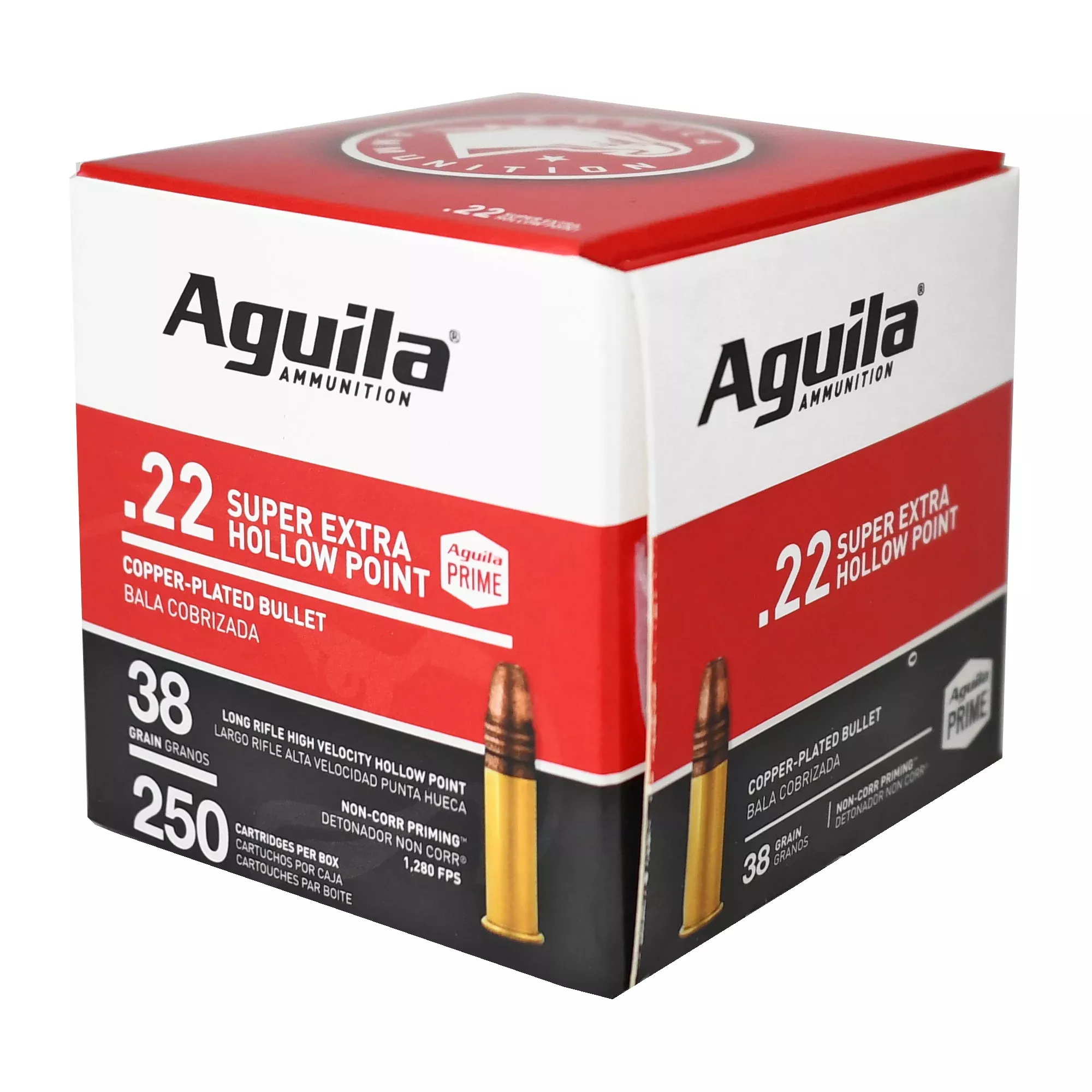 Aguila 22 LR 38gr Hi-Velocity Hollow Point Ammo – 250 Rounds