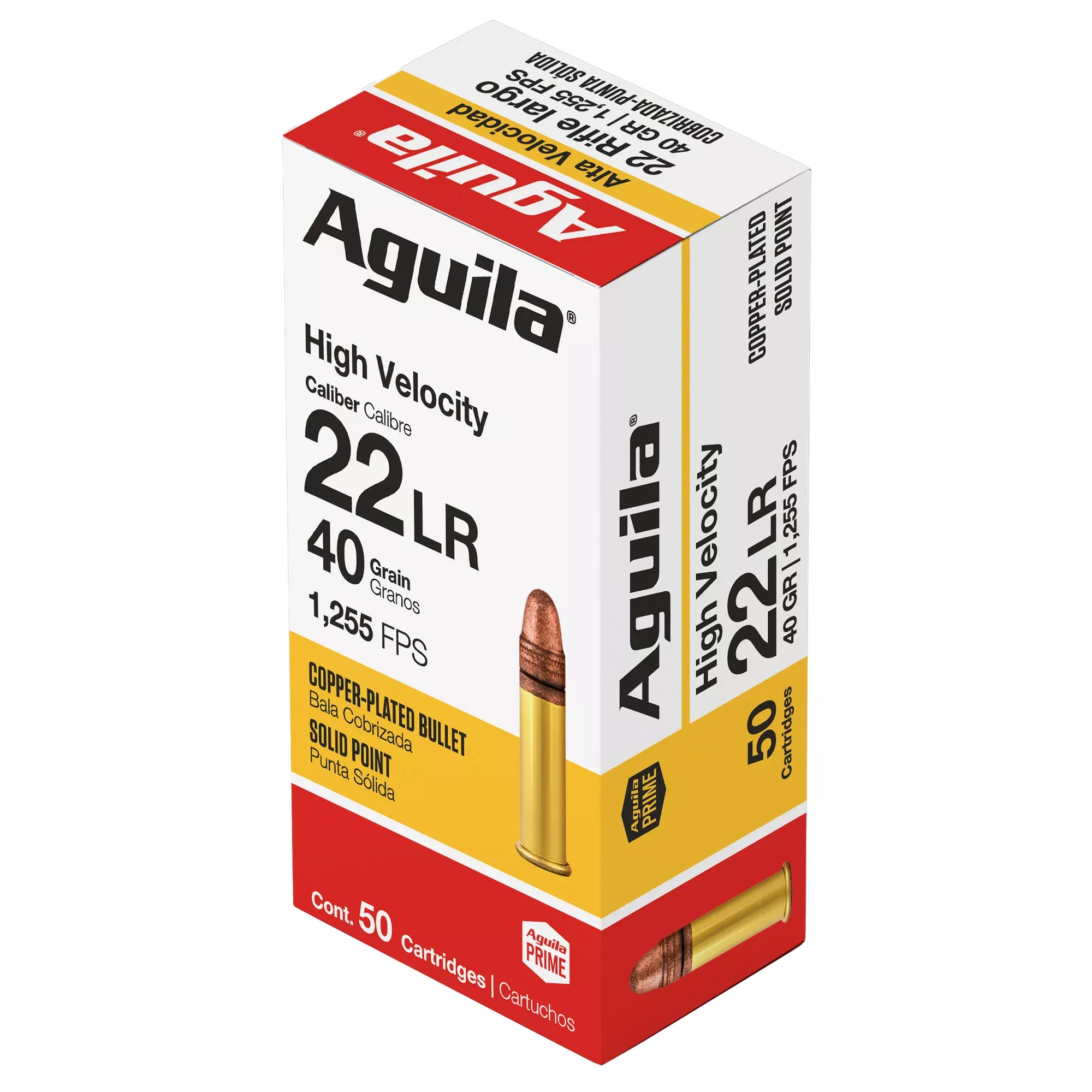 Aguila 22 LR 40gr Hi-Velocity Solid Point Ammo – 50 Rounds