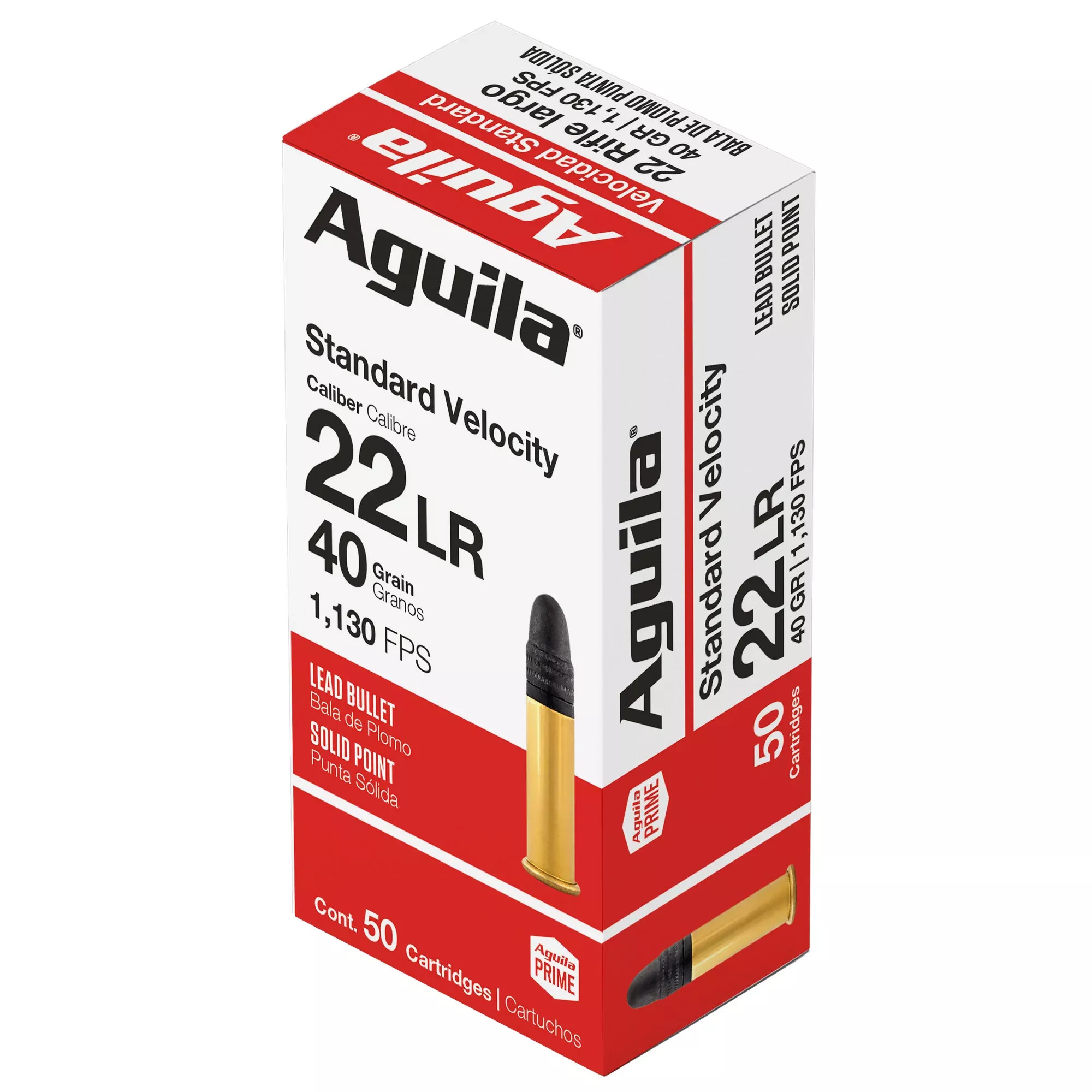 Aguila 22 LR 40gr Standard Velocity Solid Point Ammo – 50 Rounds