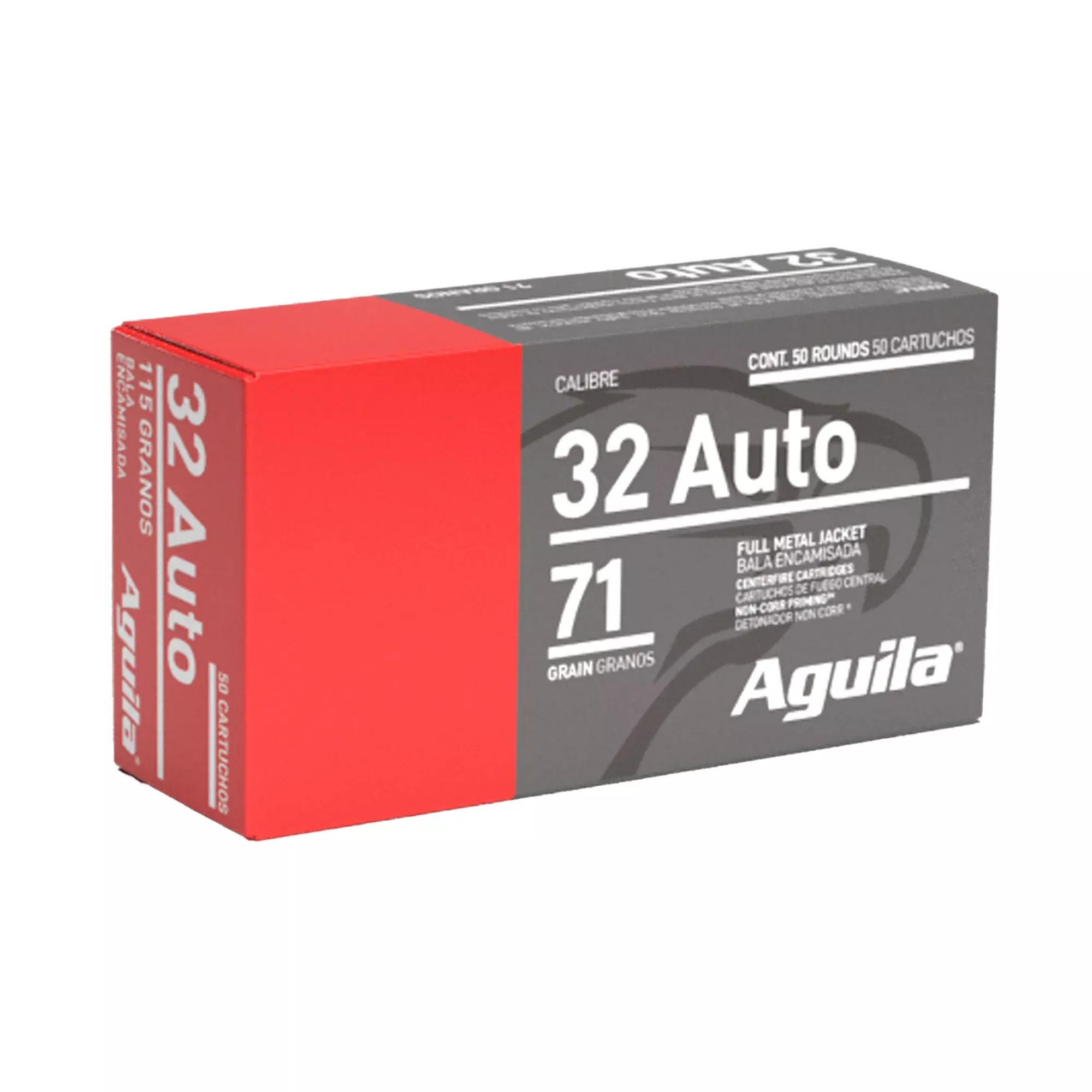 Aguila 32 ACP 71gr FMJ Range Ammo – 50 Rounds