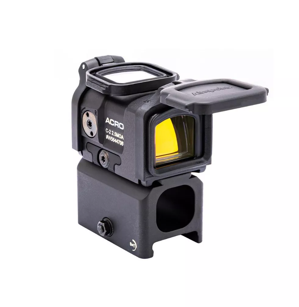 Aimpoint ACRO C-2™ Red Dot Reflex Sight – B&T 39mm Mount. Flip Caps Not Available. Item 200978M519. UPC: 7350004387823