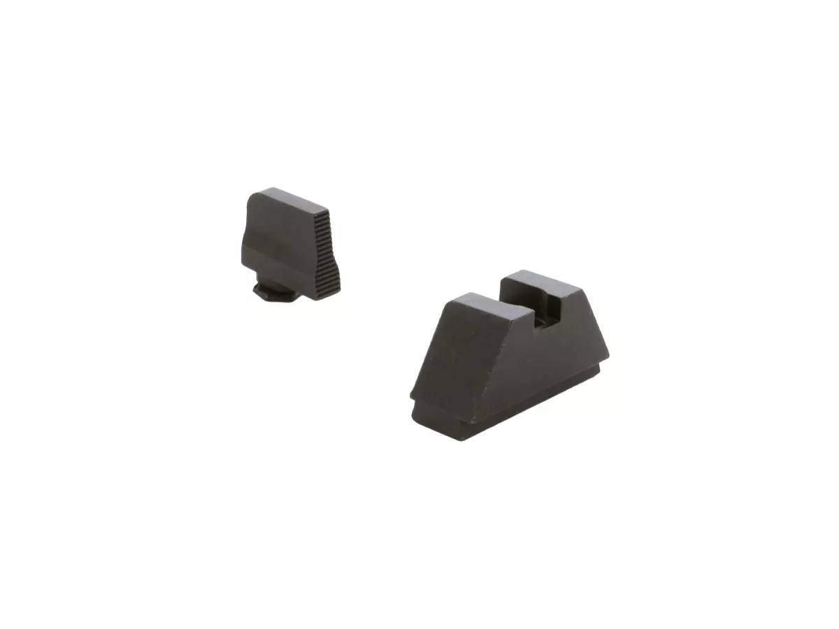 AmeriGlo Optic Compatible Sight Set – Glock, 2XL Suppressor Height, Serrated
