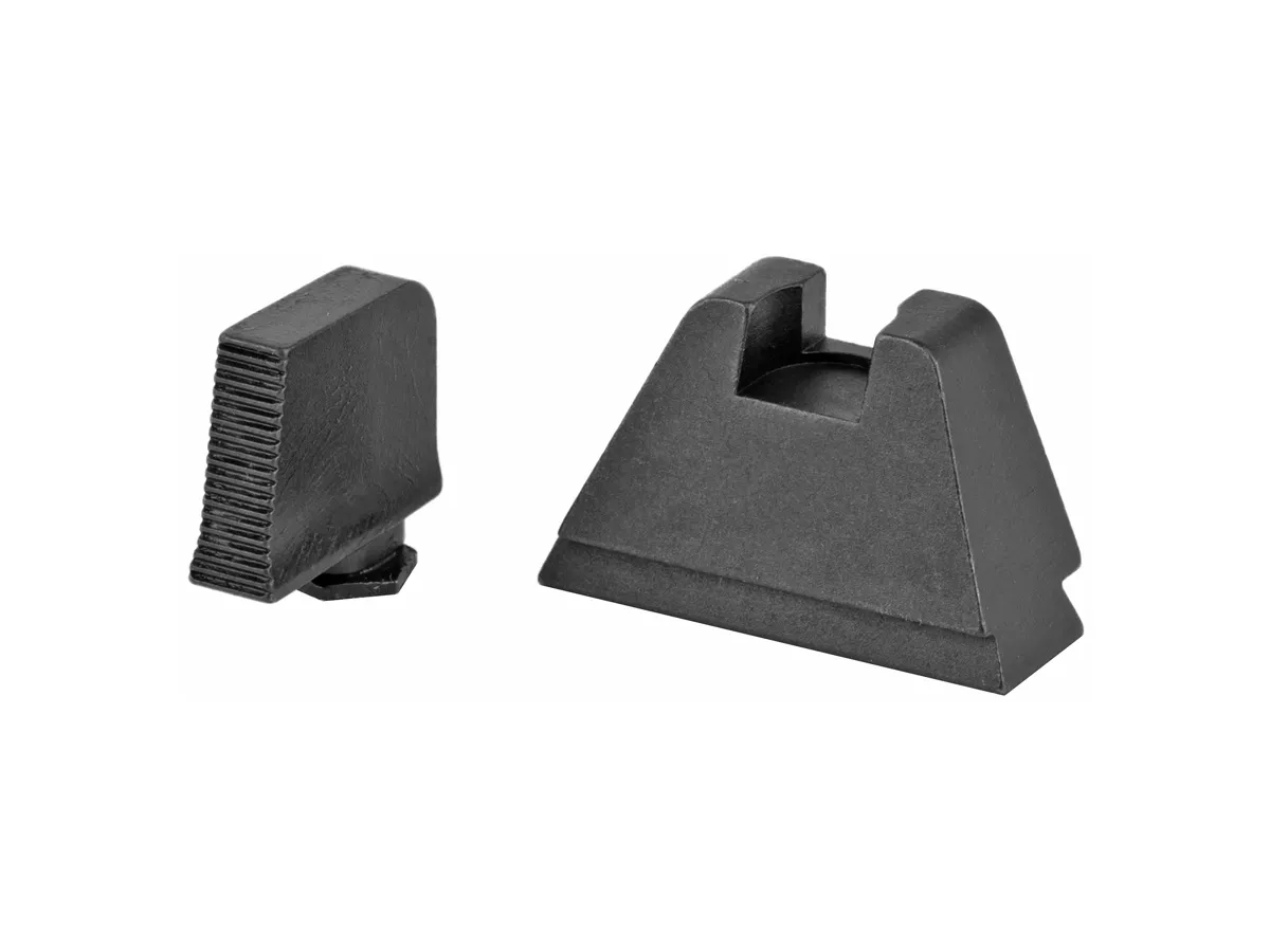 AmeriGlo Optic Compatible Sight Set – Glock, 3XL Height, Black Serrated