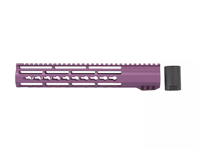 AR-15 12″ Custom Slim Light Weight Riveted Keymod Handguard – Purple
