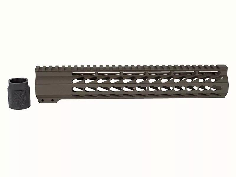 AR-15 12″ Slim Light Weight Keymod Handguard – OD Green