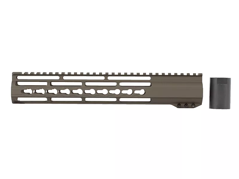AR-15 12″ Slim Light Weight Riveted Keymod Handguard – OD Green