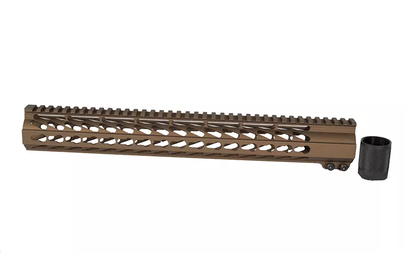 AR-15 15″ Custom Slim Light Weight Keymod Handguard – Burnt Bronze
