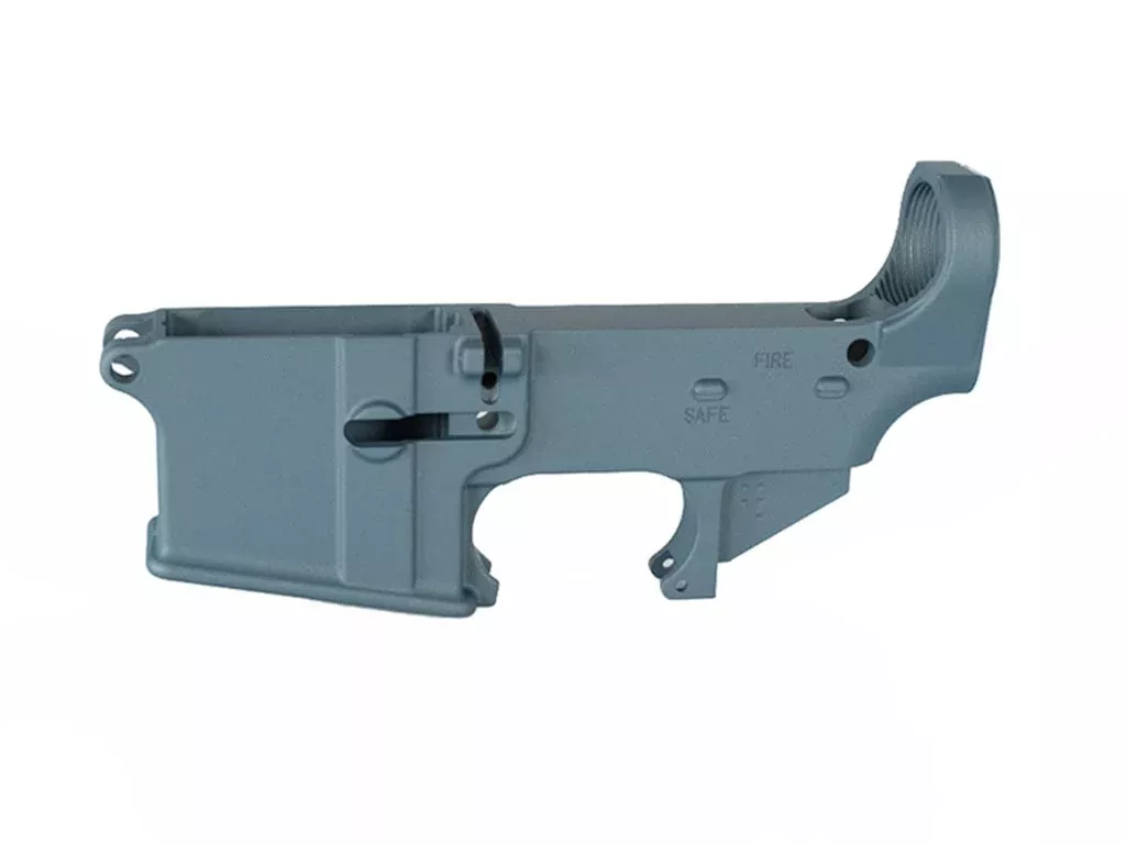 AR-15 80 Lower Receiver Cerakote – Titanium Blue